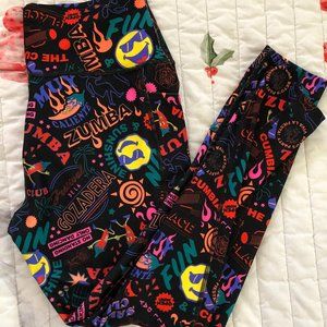 Club Zumba High Waisted Ankle Leggings Large